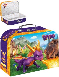 Kufřík dětský školní dráček Spyro 35x23x10cm tvrdý karton