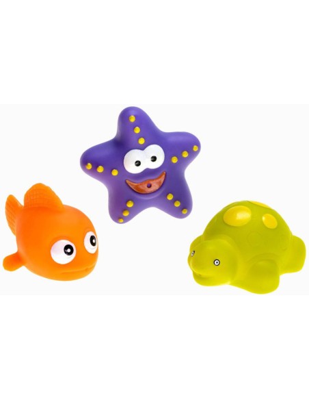 PROFIBABY Zvířátka baby gumová do vany set 3ks stříkací 2 druhy