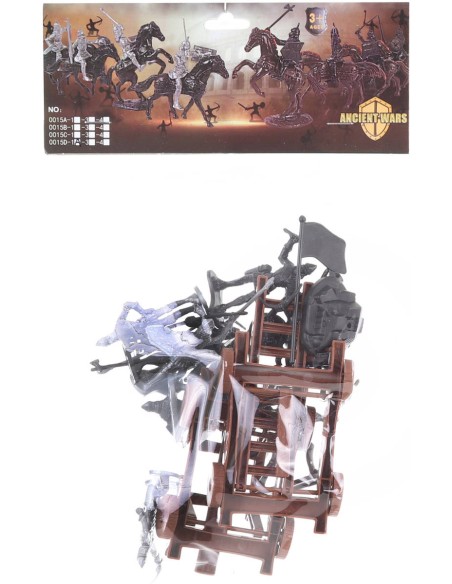 Rytíři plastové figurky 6cm s bojovými vozy herní set v sáčku