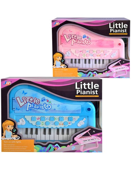 Piáno elektronické 29cm dětský keyboard klávesy na baterie Světlo Zvuk 2 barvy