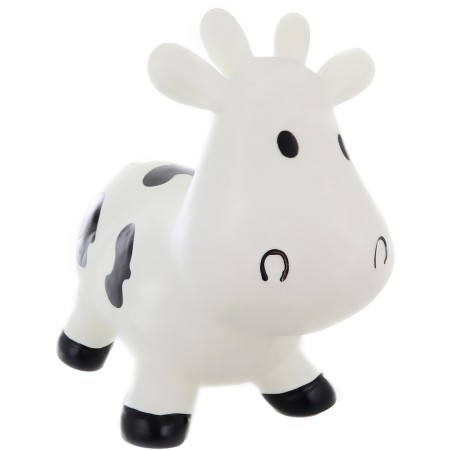 Baby hopsadlo kravička 54x24x42cm dětské skákadlo set s pumpičkou v krabici