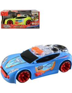 Auto závodní na baterie 23cm vibrující reproduktory 2 barvy Světlo Zvuk