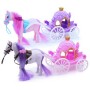 Kočár pro princeznu herní set s koněm 34cm 2 barvy plast
