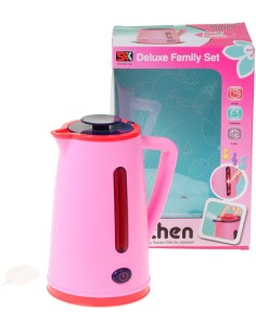 Konvice dětská rychlovarná růžová vypouští páru na baterie Světlo Zvuk