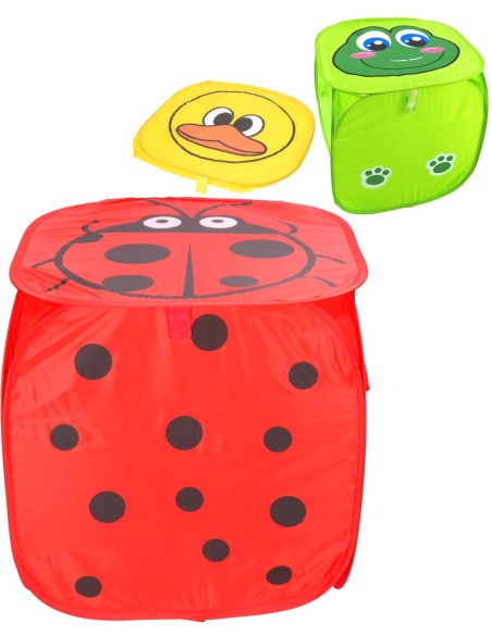 Krabice na hračky zvířátko 45x45cm skládací úložný box textilní 3 druhy