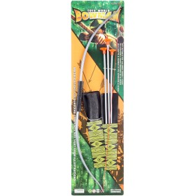 Luk dětský 60cm set se 3 šípy a nožem na přísavku plastový herní set
