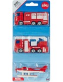 SIKU Hasičský set auto s cisternou a hydroplánem modely kovové 0401