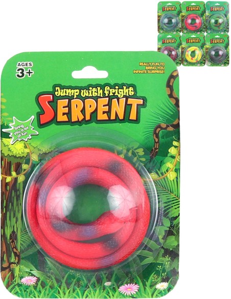 Had gumový stočený 70cm zvířátko natahovací strečové 6 barev na kartě