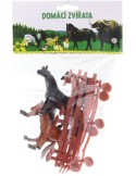 Koníci 10cm set 4ks s ohradou malý farmář v sáčku plast