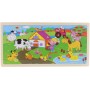 DŘEVO Puzzle farma 96 dílků skládačka na desce *DŘEVĚNÉ HRAČKY*