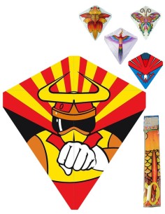 Drak létající s obrázkem 60x66cm plastový 5 druhů v sáčku