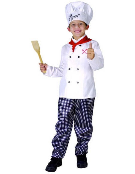 KARNEVAL Šaty Kuchař vel. M (120-130 cm) 5-9 let KOSTÝM