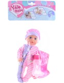 Miminko 27cm čůrací panenka set s kojeneckými doplňky 4ks tvrdé tělíčko