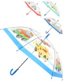 Deštník dětský vystřelovací dopravní prostředky různé druhy transparentní