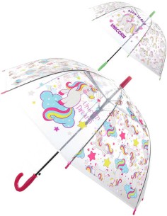 Deštník dětský holčičí průhledný Jednorožci vystřelovací různé druhy
