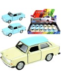 WELLY Auto retro model Trabant 601 10cm volný chod kov 4 barvy