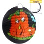 Lampión kulatý černý Halloween 2 dýně papírový 25cm na svíčku