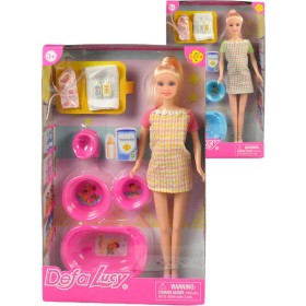 Panenka Defa Lucy maminka 29cm koupací set s kojeneckými potřebami 2 barvy