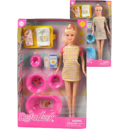 Panenka Defa Lucy maminka 29cm koupací set s kojeneckými potřebami 2 barvy