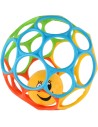 Míček baby s chrastítkem 15cm barevný měkký plast pro miminko