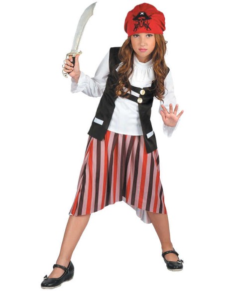 KARNEVAL Šaty pirátka vel.M (120-130 cm) 5-9 let KOSTÝM