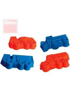 DINO Formičky plastové na písek TATRA set 4 bábovky v síťce