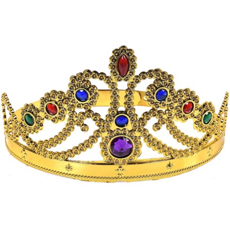 KARNEVAL Korunka princezna zlatá s drahokamy *KARNEVALOVÝ DOPLNĚK*