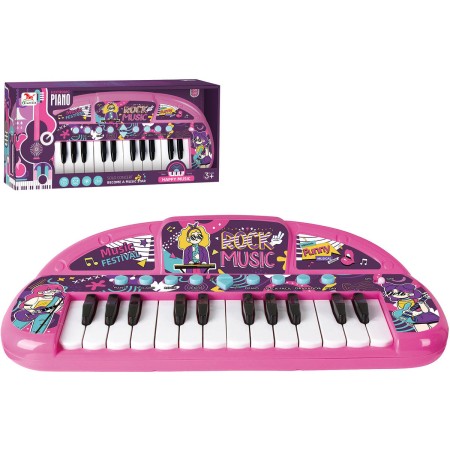Klávesy dětský keyboard holčičí pianko 24 kláves klavír na baterie Zvuk