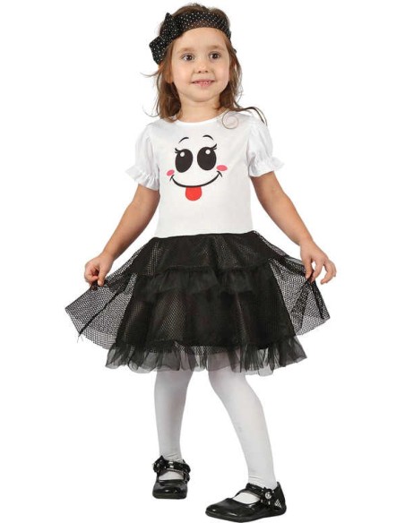 KARNEVAL Šaty duch vel.XS (92-104 cm) 3-4 roky KOSTÝM