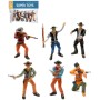 Kovbojové se zbraněmi plastové akční figurky 9cm set 6ks v sáčku