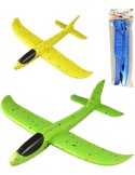 Letadlo soft házecí polystyrenové 34cm různé barvy na házení v sáčku
