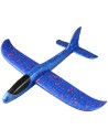 Letadlo soft házecí polystyrenové 34cm různé barvy na házení v sáčku