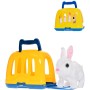PLYŠ Králíček hopsající 17cm set s přepravkou na baterie Zvuk *PLYŠOVÉ HRAČKY*