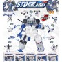 Transformer auto robot 2v1 s přeměnou policie 5 druhů plast