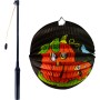 Lampion kulatý 25cm Halloween dýně na svíčku / žárovku s hůlkou na baterie Světlo