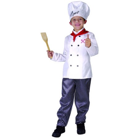 KARNEVAL Šaty kuchař vel.S (110-120 cm) 4-6 let *KOSTÝM*