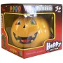 Dýně žlutá dekorace Halloween 13cm na baterie Světlo Zvuk plast