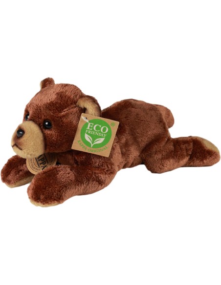 PLYŠ Medvěd hnědý ležící 18cm Eco-Friendly *PLYŠOVÉ HRAČKY*