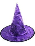 KARNEVAL Klobouk čaroděj fialový pavučina dětský KARNEVALOVÝ DOPLNĚK
