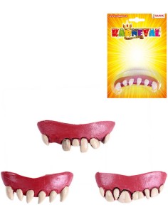 KARNEVAL  Zuby upír gumové 3 druhy *KARNEVALOVÝ DOPLNĚK*