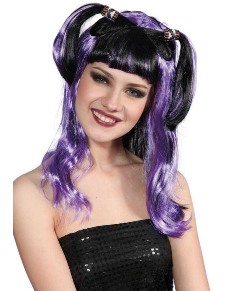 KARNEVAL Paruka fialovočerná dospělá *KARNEVALOVÝ DOPLNĚK*