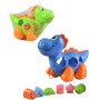 Dinosaurus baby vkládací set s 6 kostkami zvířátka 2 barvy plast