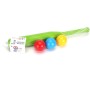 Baseballový dětský barevný set pálka 50cm se 3 míčky barvy plast