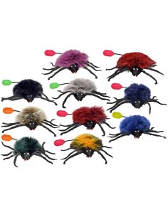 Pavouk 10cm chlupatý skákací retro 10 barev