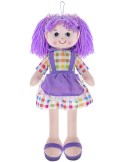 Panenka Nanynka textilní fialová látková mluví zpívá na baterie hadrová Zvuk CZ PLYŠ