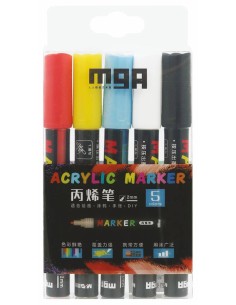 Fix akrylový popisovač 2mm barevný marker set 5ks dekorační