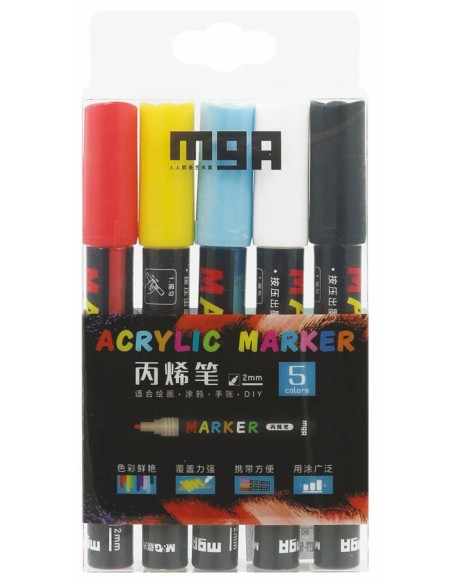 Fix akrylový popisovač 2mm barevný marker set 5ks dekorační