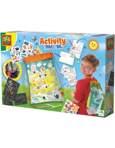 SES CREATIVE Sada her na cesty kreativní set s aktivitami v batůžku