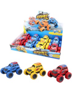 Auto terénní 19cm velká kola 360 obracecí na setrvačník 3 barvy plast