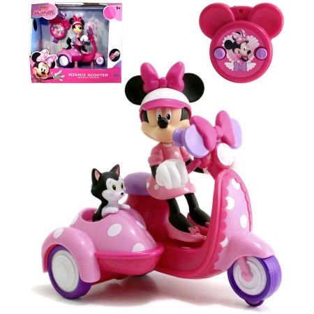 JADA IRC Scooter se sajdkárou set s figurkou Minnie Mouse na vysílačku na baterie